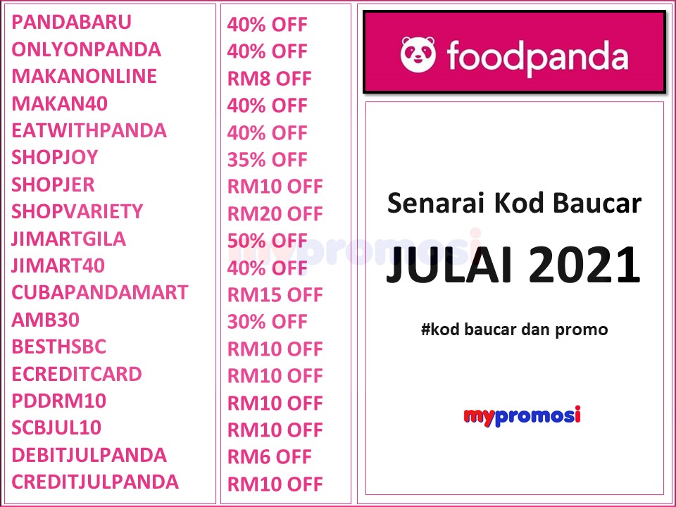 foodpanda Julai 2021